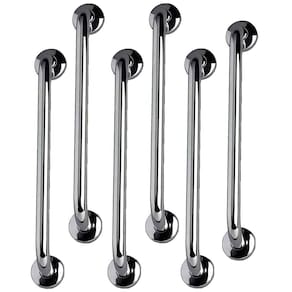 Barra de Apoio 40cm Alça Aço Inox Kit 6 Unidades Gestante Idoso Criança  Cadeirante Acessibilidade Banheiro Box Resistente Suporte Corrimao Escada