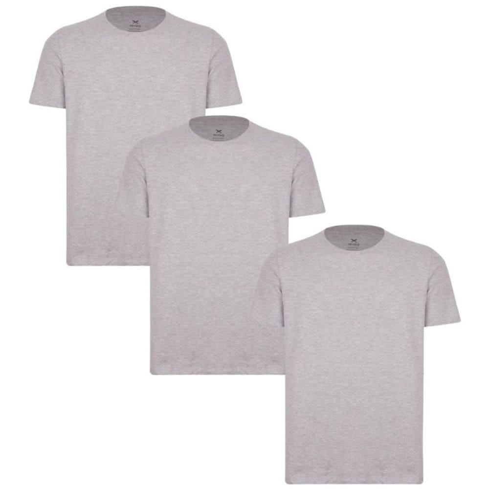 Kit Camisetas Básicas Hering Manga Curta Masculina 3 Peças