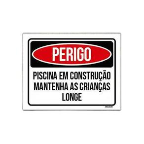 Kit 10 Placas Perigo Piscina Construção Crianças Longe