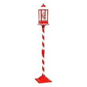 Poste Decorativo Natalino Noel 148Cm Com Luz Som Bivolt Zein