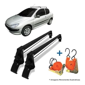 Rack Teto Bagageiro + 2 Cintas Peugeot 2 Ptas 206/207