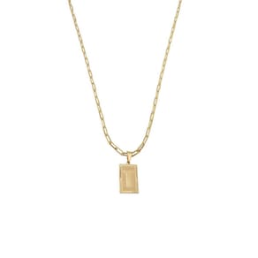 Cordão 50Cm Masculino Feminino Pingente Letra T Banhado Ouro