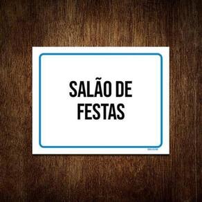 Kit 10 Placas Ambiente Sinalização Setor Salão De Festas