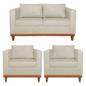 Kit Sofa 2 Lugares E 2 Poltronas Europa Bouclé Adj Decor Bege