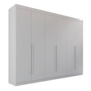 Guarda Roupa Casal 100% Mdf 6 Portas 6 Gavetas Itália Neve