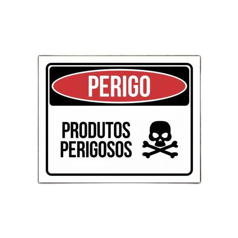 Placa Perigo - Produtos Perigosos - De Sinalização 27X35
