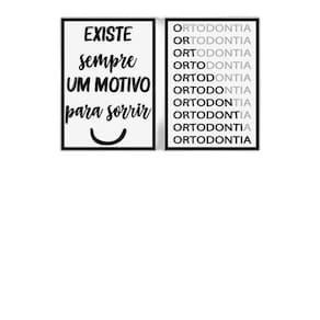 Kit 02 Quadros Decorativos Motivo Para Sorrir Odonto
