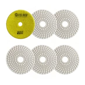 Kit 6 Lixa Cerâmica Diamantada Para Polimento Grão 200 100Mm