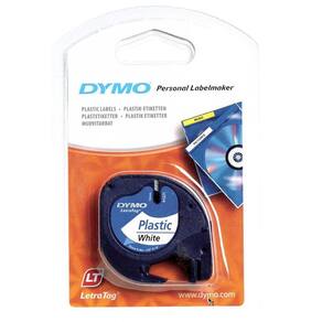 Fita Plastica Dymo Para Rotulador Letratag Preto/Branco