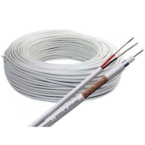 Cabo Coaxial Rf 4Mm 95% Malha Dupla Capa Blindado 30 Metros