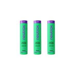 Shampoo Neutrox 300Ml Cachos Ondas-Kit C/3Un