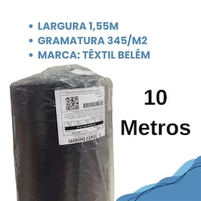 10 Metro Lona Preta Grossa 1,55Largura 345Gr/M2 Textil Belem