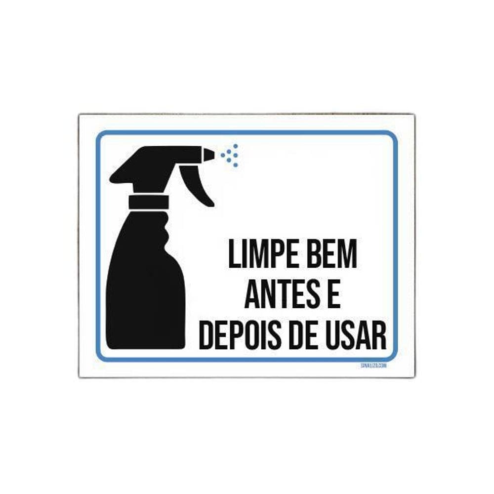 Placa Higiente Limpe Bem Antes E Depois De Usar 18X23