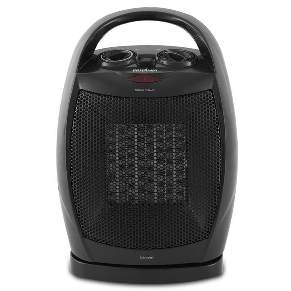 Aquecedor de Ambiente Elétrico Britânia AB1600P Ceramic, Preto