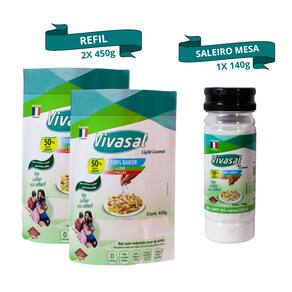 Kit 03 Unidades Vivasal Light Gourmet 50% Menos Sódio