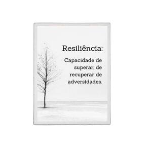 Quadro Decorativo Resiliência Definição 45X34 Moldura Branca