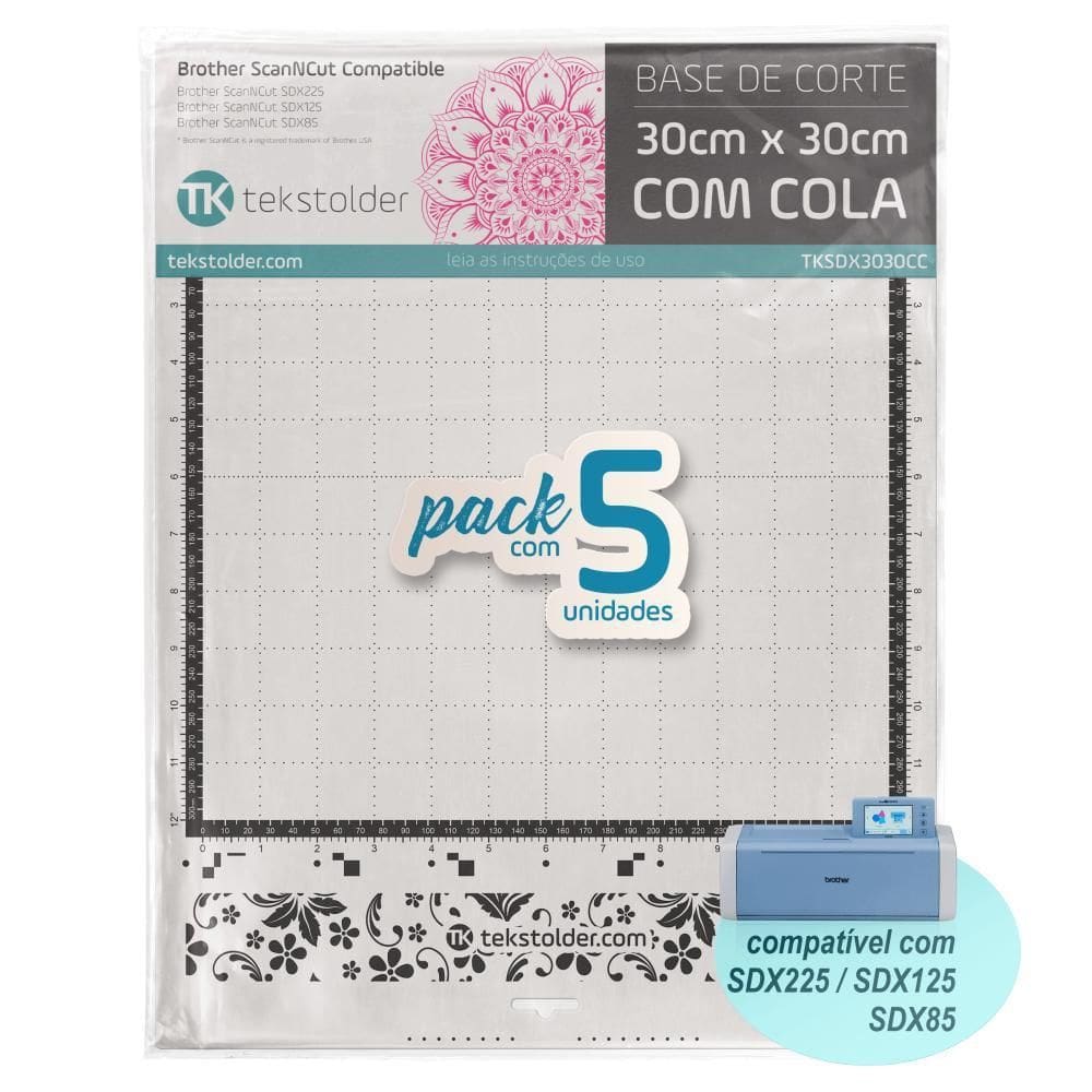 Kit 5 Bases De Corte 30X30 Brother Scanncut Sdx - Com Cola