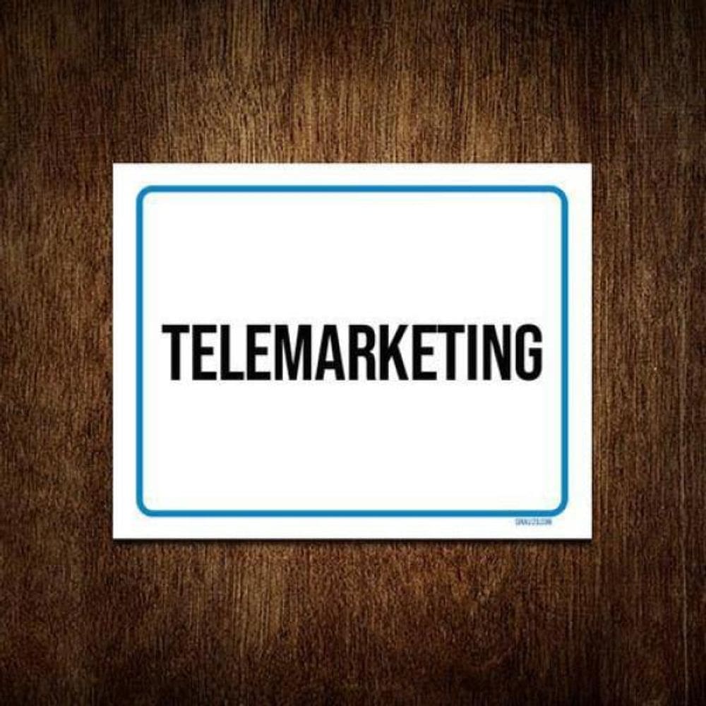 Kit 5 Placas Sinalização Ambiente Telemarketing
