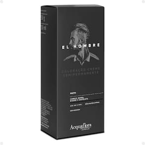 Kit Coloração Creme Semipermanente Acquaflora El Hombre Preto