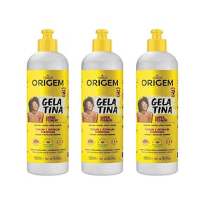 Gelatina Origem Liquida 560Ml Super Fixaçao - Kit Com 3Un