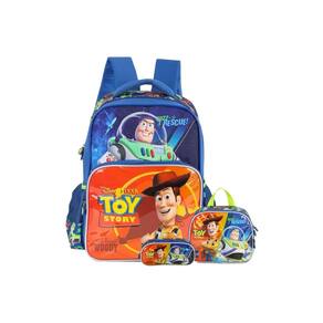 Kit Mochila Costas+Lancheira+Estojo Toy Story Buzz - Laranja