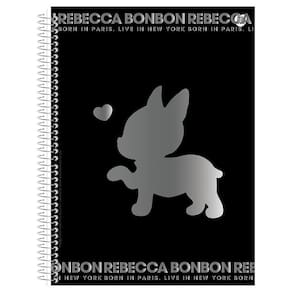 Caderno Univ 1 Matéria 80Fl Rebecca Bonbon Preto Animativa