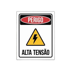 Placa Perigo - Alta Tensão - Sinalização Indicativa 27X35
