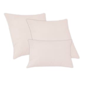 2 Capas De Almofadas 50x50 + 1 Capa 30x50cm Glamour Rose