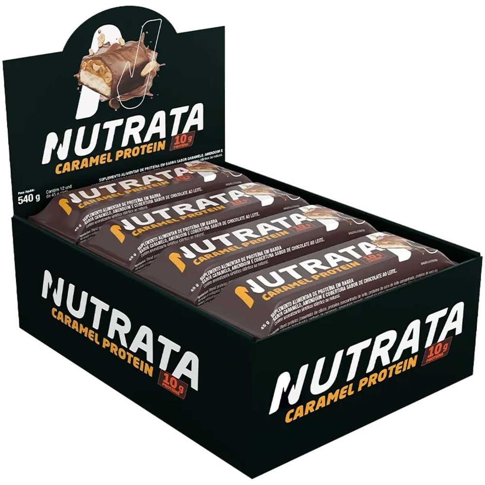 Nutrata Caramel Protein Barra Proteína Display 12 Unidades