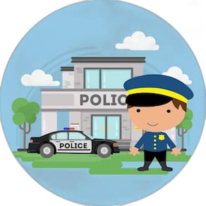 Painel Redondo 3D Sublimado Policial Frd-3022