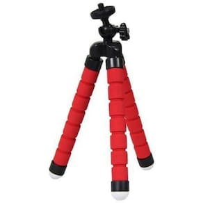 Mini Tripé Flexivel Para Celular 16Cm - Vermelho