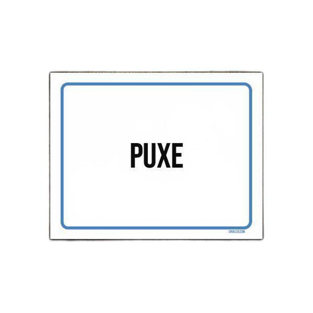 Placa Ambiente Sinalização Setor Puxe 18X23
