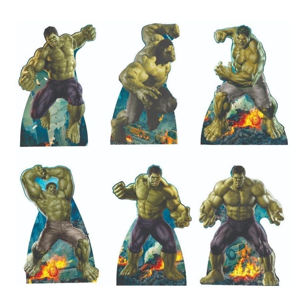 Hulk Kit 6 Enfeites De Decoração Displays De Festa Infantil