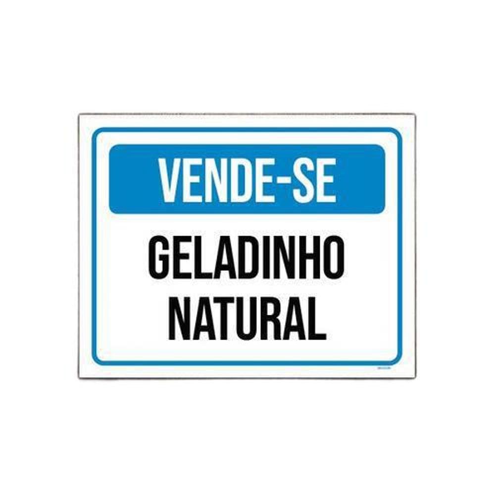 Placa Vende-Se Geladinho Natural 36X46