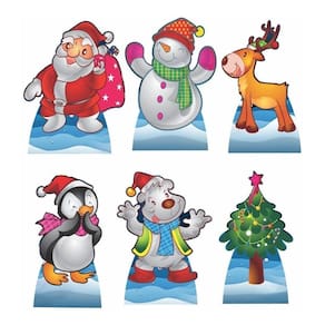 Papai Noel Kit 6 Displays Totens De Mesa Kit Enfeites Natal
