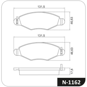 Pastilha De Freio Cobreq C2/C3 - N-1164