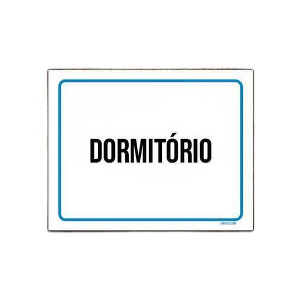 Kit 10 Placas Sinalização Ambiente Dormitório