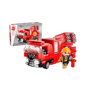Bloco de Montar Set Bombeiro em Ação Mine City 12021 Qman