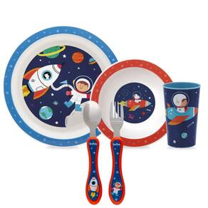 Kit Refeição Com Talheres Aventuras Astronauta- Buba
