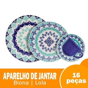 Aparelho de Jantar/Chá Biona Lola 16 Peças