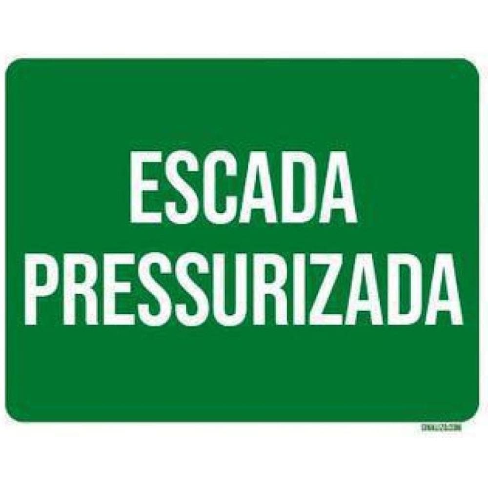 Kit 10 Placas Sinalização - Escada Pressurizada