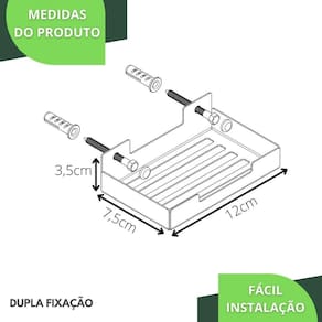 Porta Sabonete Para Banheiro Saboneteira Parede Preto Elg