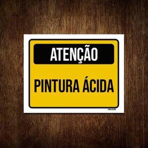 Kit 10 Placas Atenção Pintura Ácida