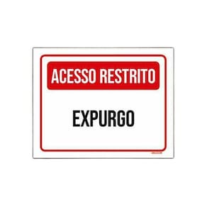 Placa Acesso Restrito 27x35 - Poliestireno Impacto