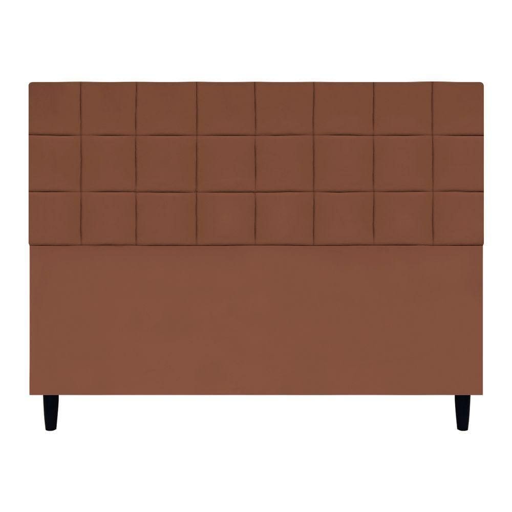Cabeceira Decorativa Florem Para Cama De Queen 160 Cm Terracota Suede