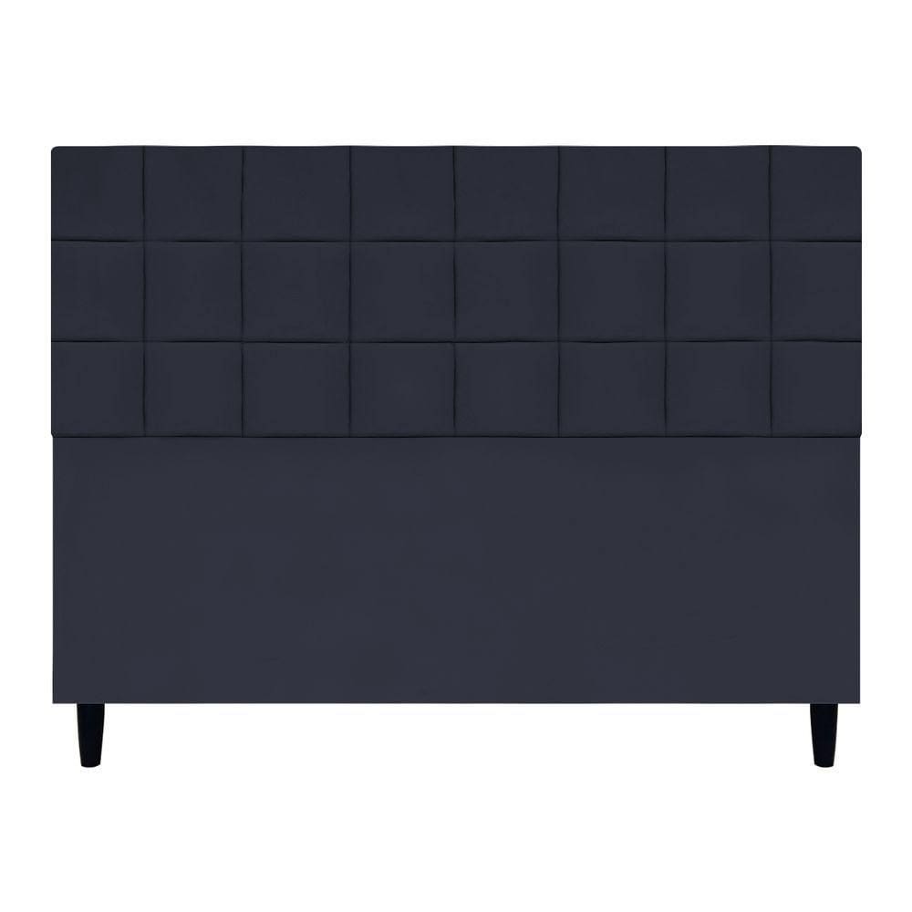 Cabeceira Decorativa Florem Para Cama De Queen 160 Cm Preto Suede