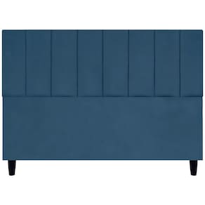 Cabeceira Decorativa Elen Para Cama Queen 160 Cm Suede Azul-marinho Suede