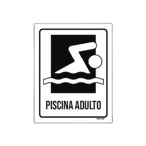 Placa Condomínio Ambiente Piscina Adulto 18X23