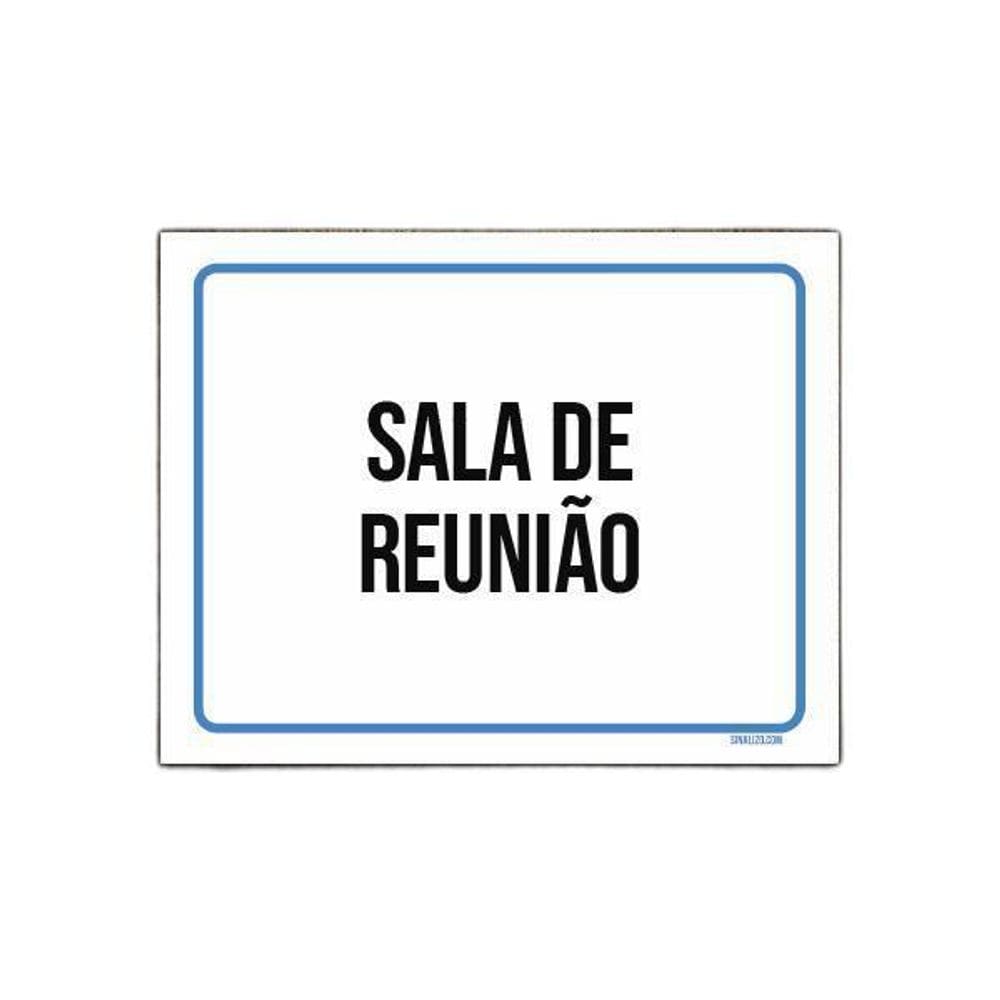 Placa Ambiente Sinalização Setor Sala De Reunião 36X46
