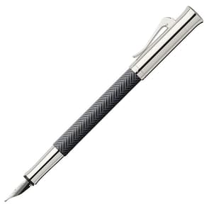 Caneta Tinteiro Graf Von Faber-Castell Guilloche Preta 18K